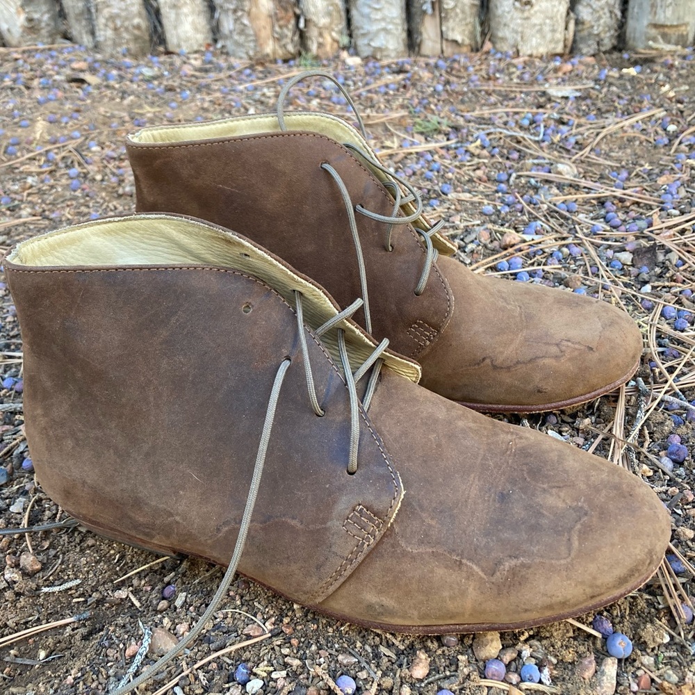 Nisolo boots, leather lace up, 7